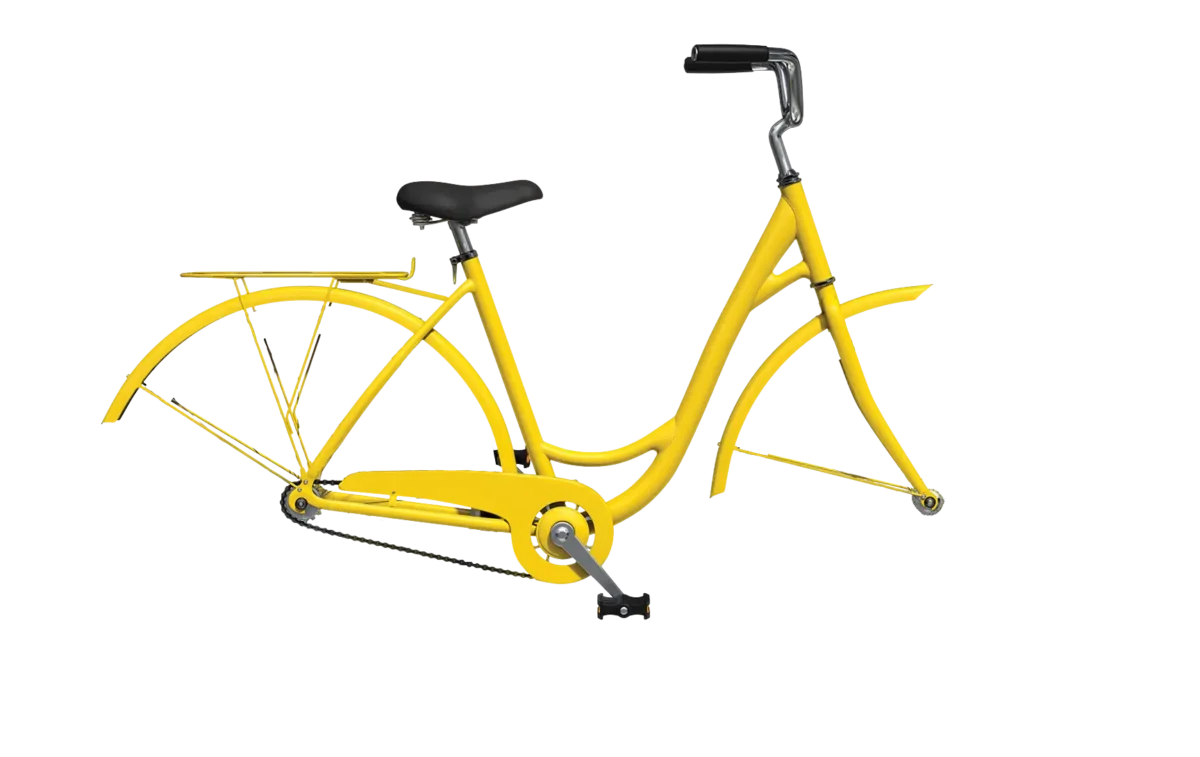Frame of the yellow bike